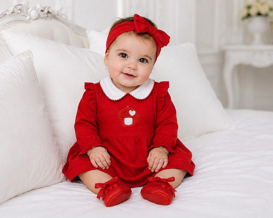 Baby Girls Dress - Mushroom (NB-6m) (PK6) - BIS-2020-2720
