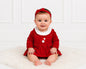 Baby Girls Long Sleeved Dress Romper with Bows - Mushroom (NB-6m) (PK6) - BIS-2020-2724