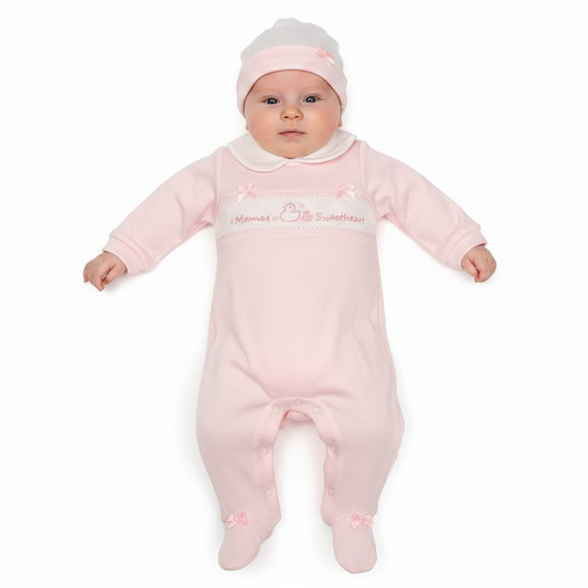 Baby Girls All in One with Hat - Mama's Sweetheart (NB-6 Months) (PK6) Bis-2120-6069