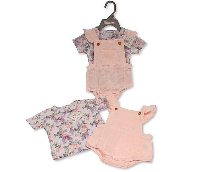 Baby Girls 2 pcs Dungaree Set (3-12 Months) (PK6) Bis-2120-6171