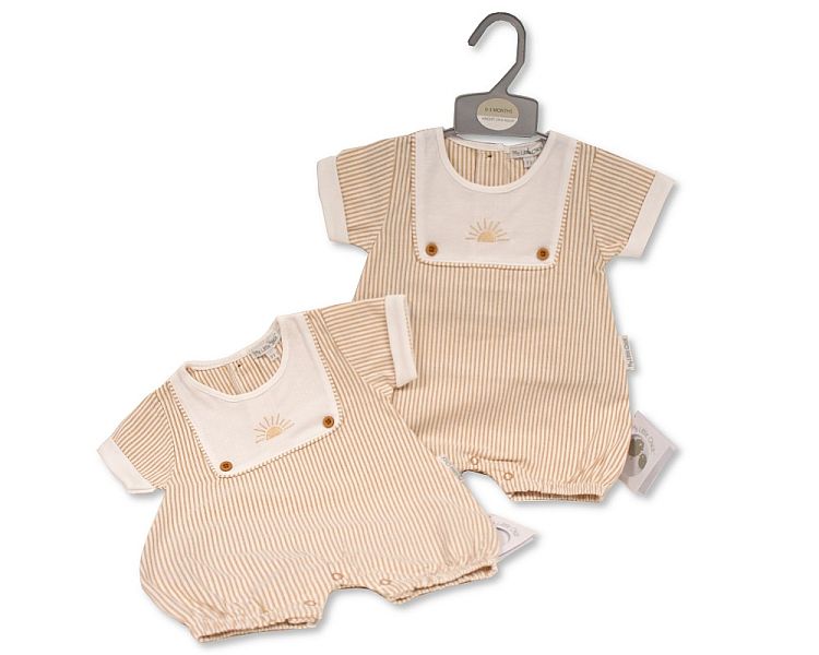 Baby Boys Striped Romper - Sunrise (0-6 Months) (PK6) Bis-2120-6191