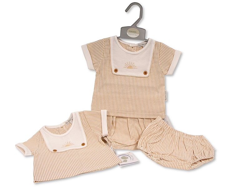 Baby Boys Striped 2 pcs Set - Sunrise (0-6 Months) (PK6) Bis-2120-6192