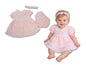 Tiered Baby Dress Pink with Smocking and Bows (6-24m) (PK6) - BIS-2120-6371