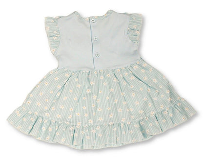 Baby Girls Woven Printed Dress with Bow (NB-9m) (PK6) - BIS-2120-6380