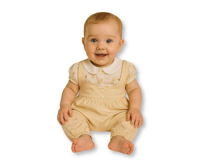 Baby Girls Short Romper with Chiffon Pleat and Flower Print (NB-9m) (PK6) - BIS-2120-6386