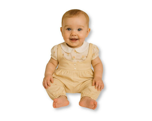 Baby Girls 2 pcs Long Romper Set with Flower Print (NB-9m) (PK6) - BIS-2120-6388