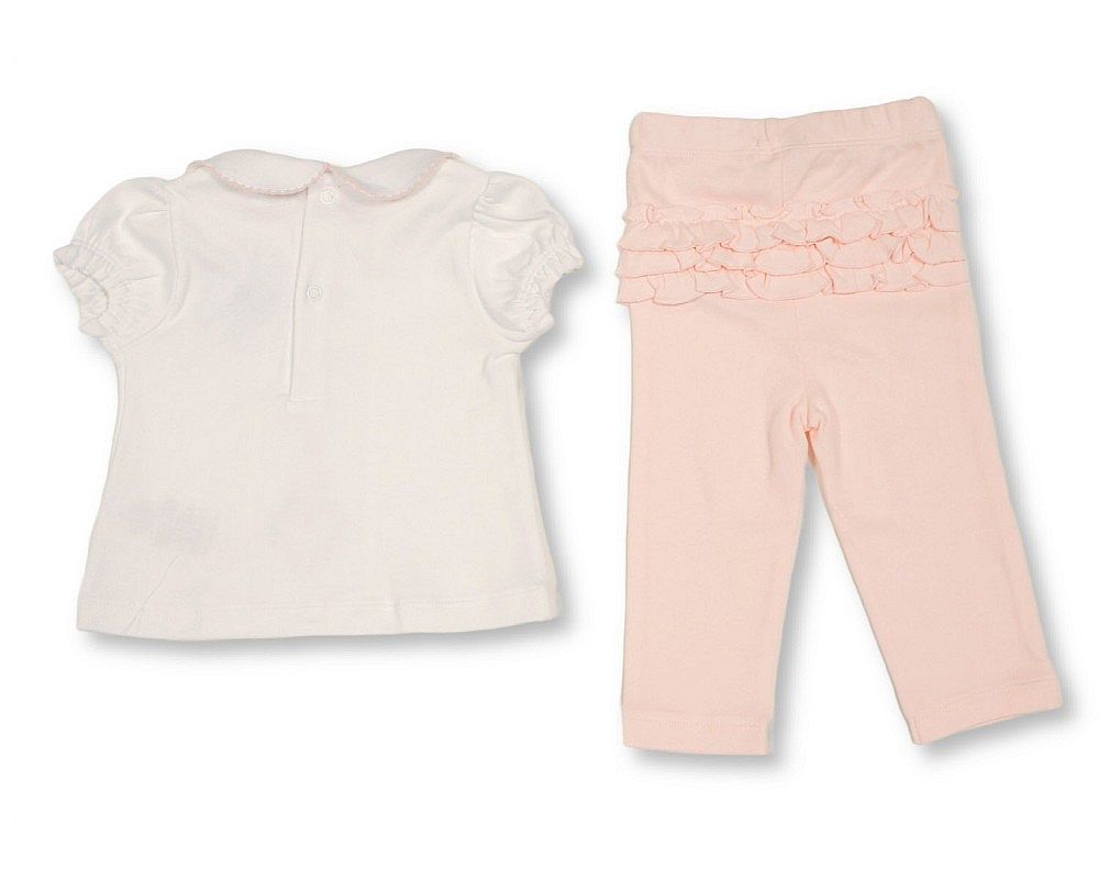 Baby Girls 2 pcs Legging Set with Floral Embroidery (NB-9m) (PK6) - BIS-2120-6389
