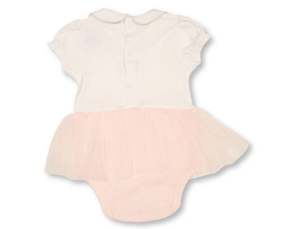 Baby Girls Dress Romper with Floral Embroidery and Lace (NB-9m) (PK6) - BIS-2120-6391