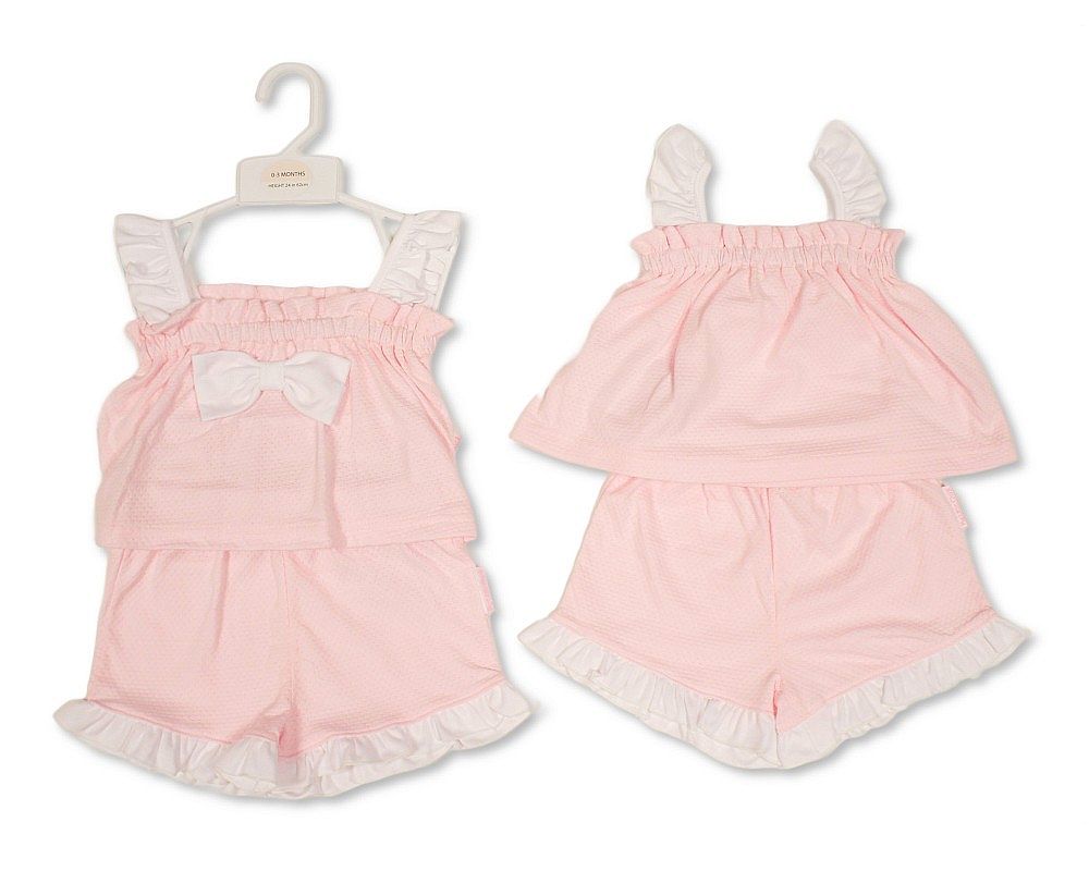 Baby Girls 2 pcs Dress Set with Bow (NB-9m) (PK6) - BIS-2120-6405