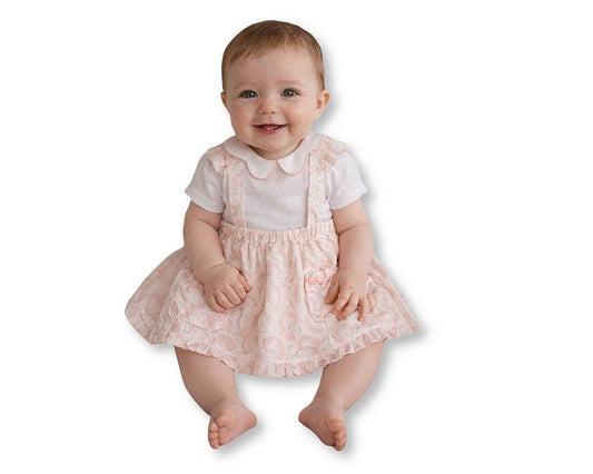 Baby Girls Jacquard 2 pcs Skirt Set with Bows (NB-9m) (PK6) - BIS-2120-6409