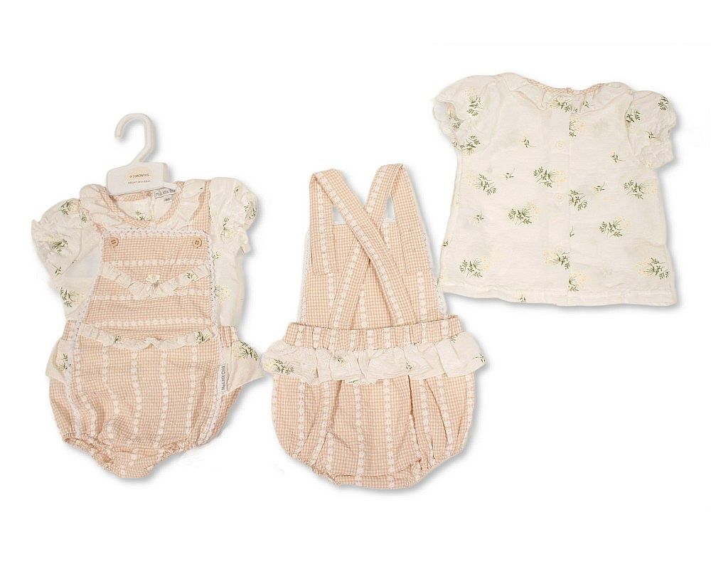 Baby Girls 2 pcs Spanish Romper Set with Floral Print (NB-9m) (PK6) - BIS-2120-6415