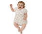 Baby Girls Romper with Floral Print, Lace and Bow (NB-9m) (PK6) - BIS-2120-6416