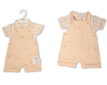 Baby Boys 2 Pieces Dungaree Set (NB-9m) (PK6) BIS-2120-6425