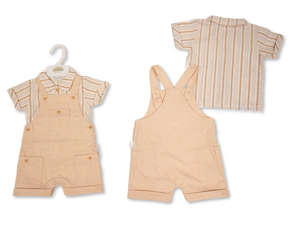 Baby Boys 2 Pieces Dungaree Set (NB-9m) (PK6) BIS-2120-6425