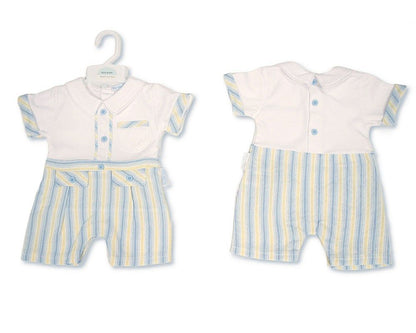 Baby Boys Striped Romper (NB-9m) (PK6) BIS-2120-6430