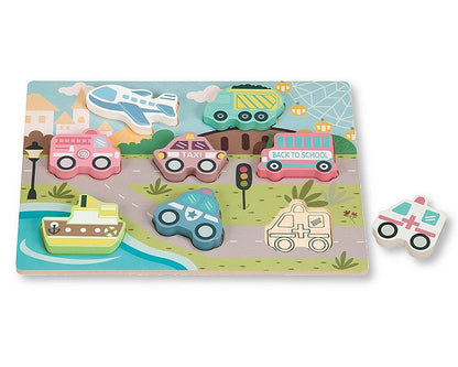 Wooden Educational Traffic Puzzle  (PK6) BT-24-0014