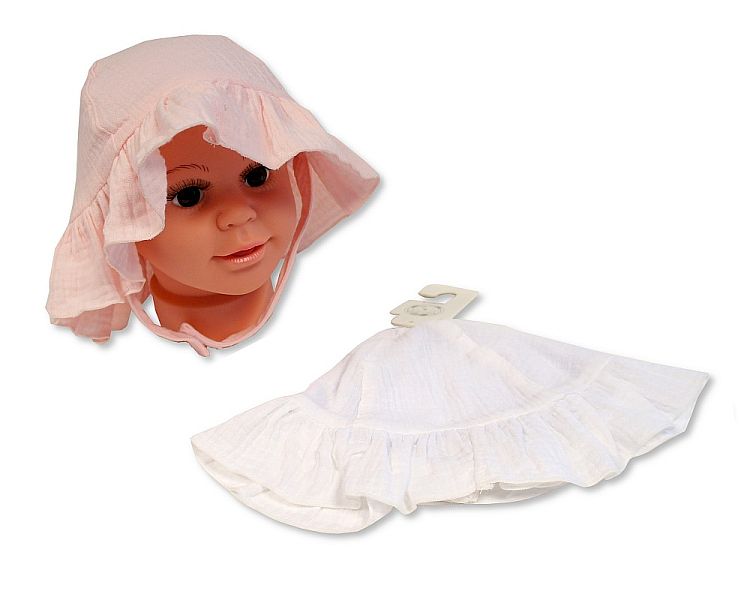 Baby Girls Sun Hat with Chin Strap (0-12m) (PK6) BW-0503-0633