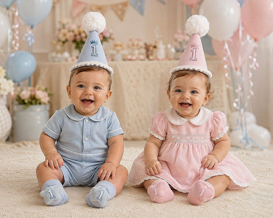 Baby First Birthday Hat and Booties Set (PK6) (12m) BW-0503-0654
