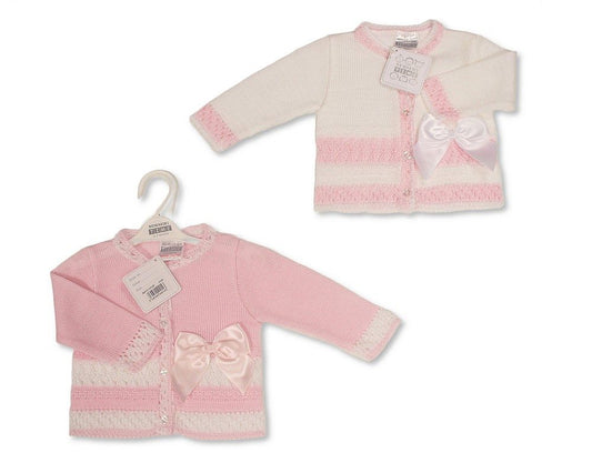 Knitted Baby Girls Cardigan with Bow - (PK6) (0-9m) BW-10-1014_09