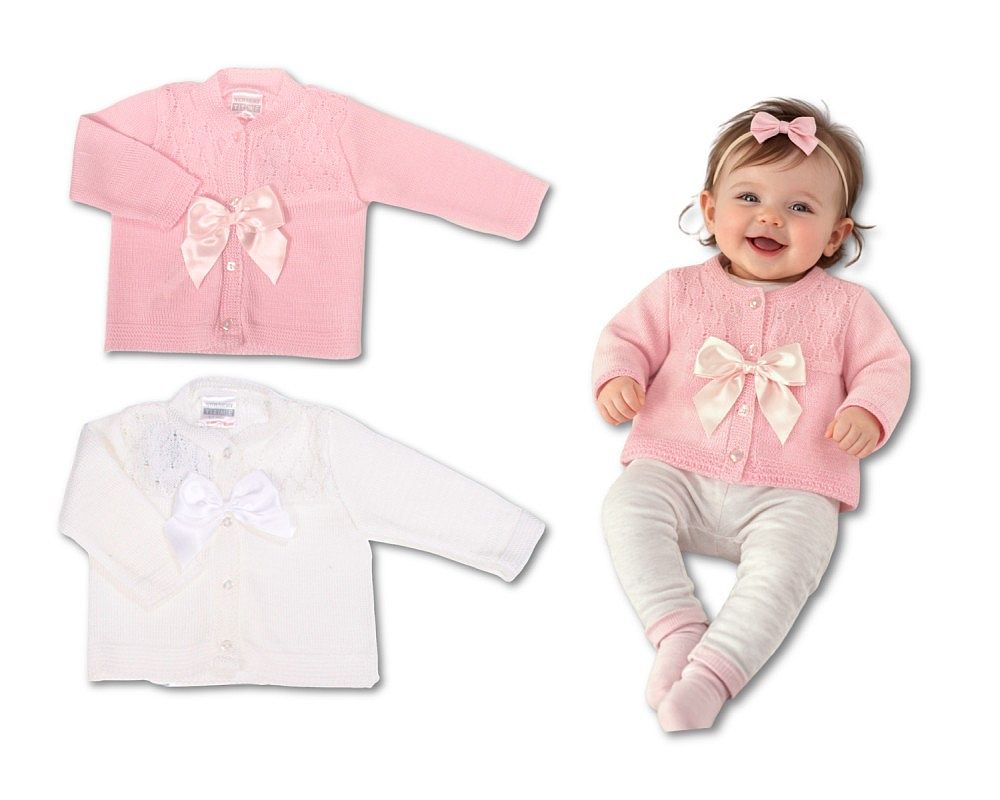 Knitted Baby Girls Cardigan with Bow (PK6) (9-24m) BW-10-1015_24