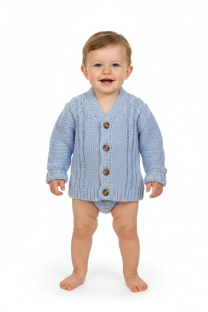 Knitted Chunky Baby Boys Cardigan (PK6) (NB-6m) BW-10-1227
