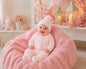 Knitted Baby Girls All-In-One with Pompom Hat (NB-9m) (PK6) - BW-10-1244