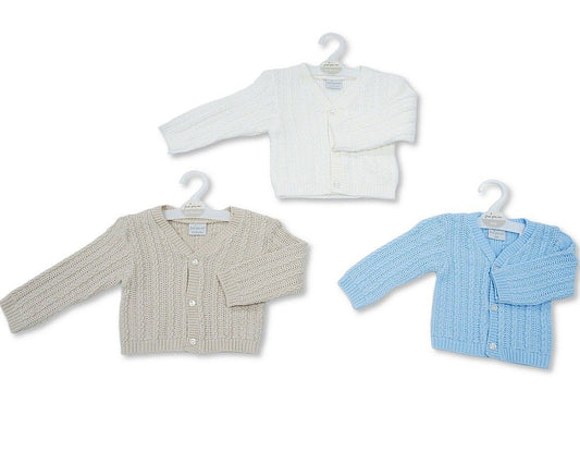 Knitted Baby Boys Cotton Cardigan (PK6) (NB-9m) BW-10-3008