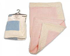 Baby Luxury Shawl - Pink and Blue (75x90cm) (PK1) BW-110-086