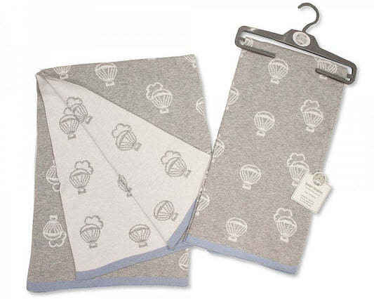 Baby Cotton Shawl - Balloon - Sky (70x90cm) (PK1) BW-110-405s