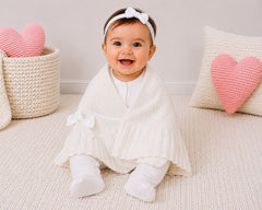 Baby Hanger Shawl with Bow (100x75cm) (PK1) BW-110-430
