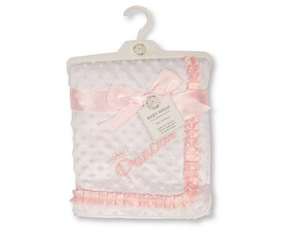 Baby Velour Bubble Wrap with Lace - Princess (PK1) (75x90cm) BW-112-2031