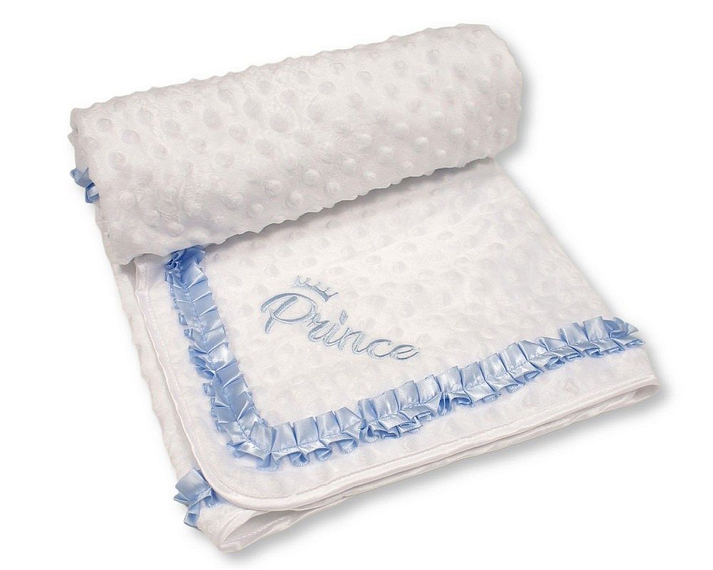 Baby Velour Bubble Wrap with Lace - Prince (PK1) (75x90cm) BW-112-2032