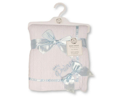Baby Wrap with Bow and Lace - Prince (PK1) (75x90cm) BW-112-2034