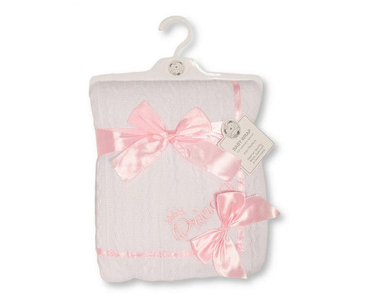 Baby Wrap with Bow and Lace - Prince (PK1) (75x90cm) BW-112-2035