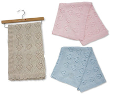 Baby Cotton Wrap on Hanger - Hearts (PK6) (75x96cm) BW-112-2036