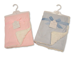 Baby Wavy Stripe Sherpa Wrap (75x100cm) (PK1) BW-112-2041