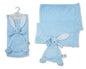 Baby Fleece Blanket and Bunny Comforter Set - Sky (75x100cm) (PK6) BW-112-2043s