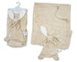 Baby Fleece Blanket and Bunny Comforter Set - Taupe(75x100cm) (PK6) BW-112-2043t