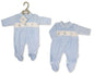 Baby Boys Velour All in One with Smocking - Bunny (NB-6) (PK6) BW-13-390