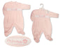 Baby Girls Velour All in One with Smocking - Princess (NB-6m) (PK6) BW-13-409