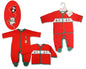 Baby Christmas Velour 2 pcs Set with Smocking - Polar Bear and Penguin (NB-6m) (PK6) BW-13-420