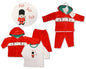 Baby Christmas Velour 3 pcs Set with Smocking - Ho, Ho, Ho (NB-6m) (PK6) BW-13-421