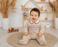 Baby Velour All in One with Smocking - I Love Mummy & Daddy (NB-6m) (PK6) - BW-13-442
