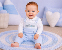 Baby Boys 2 pcs Dungaree Set - Hug Me (NB-6m) (PK6) - BW-13-451