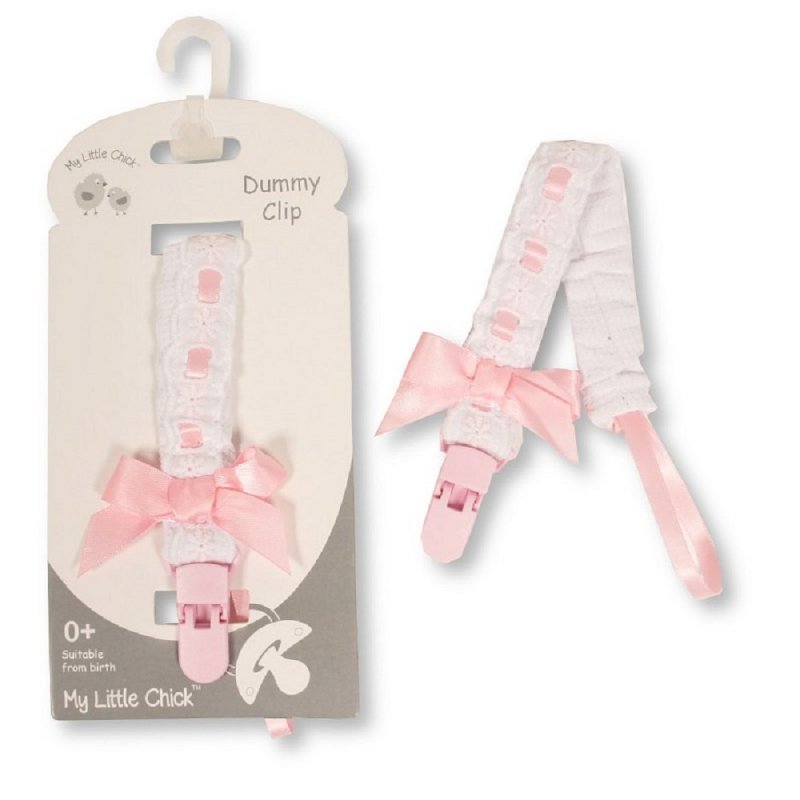 Baby Dummy Clip with Lace Band and Bow (PK6) Gp-25-1124