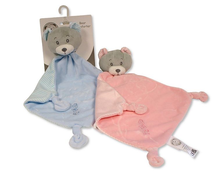 Baby Bear Comforter with Rattle (25X25cm) (PK6) GP-25-1228