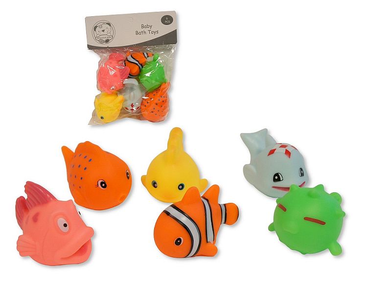 Squeaky Baby Bath Toys - Fish (PK6) Gp-25-1267