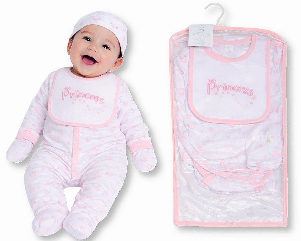 Baby Girls 5 Pieces Layette Gift Set - Princess (PK6) (NB-6m) GP-25-1337