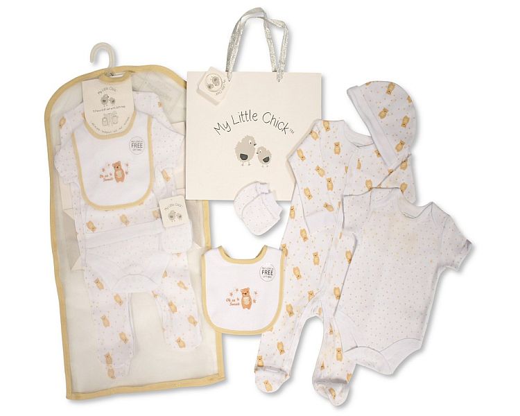Baby 5 Pieces Gift Set with Paper Gift Bag - Hello Baby Gp-25-1353
