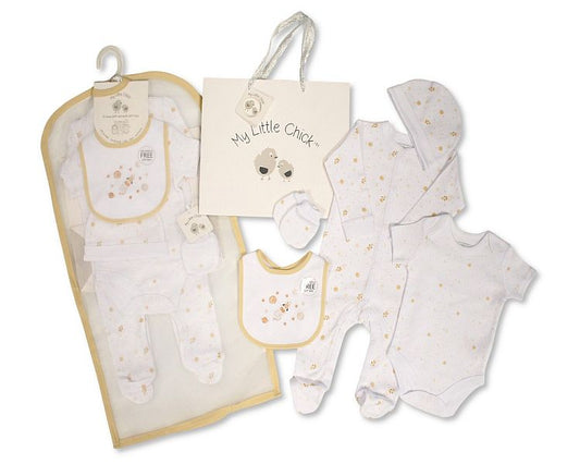 Baby 5 Pieces Gift Set with Paper Gift Bag - Hello Baby Gp-25-1355
